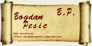 Bogdan Pešić vizit kartica